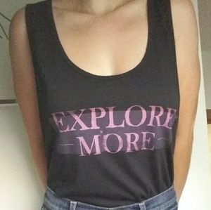 FREE PEOPLE "Explore More" Black Tank